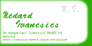 medard ivancsics business card